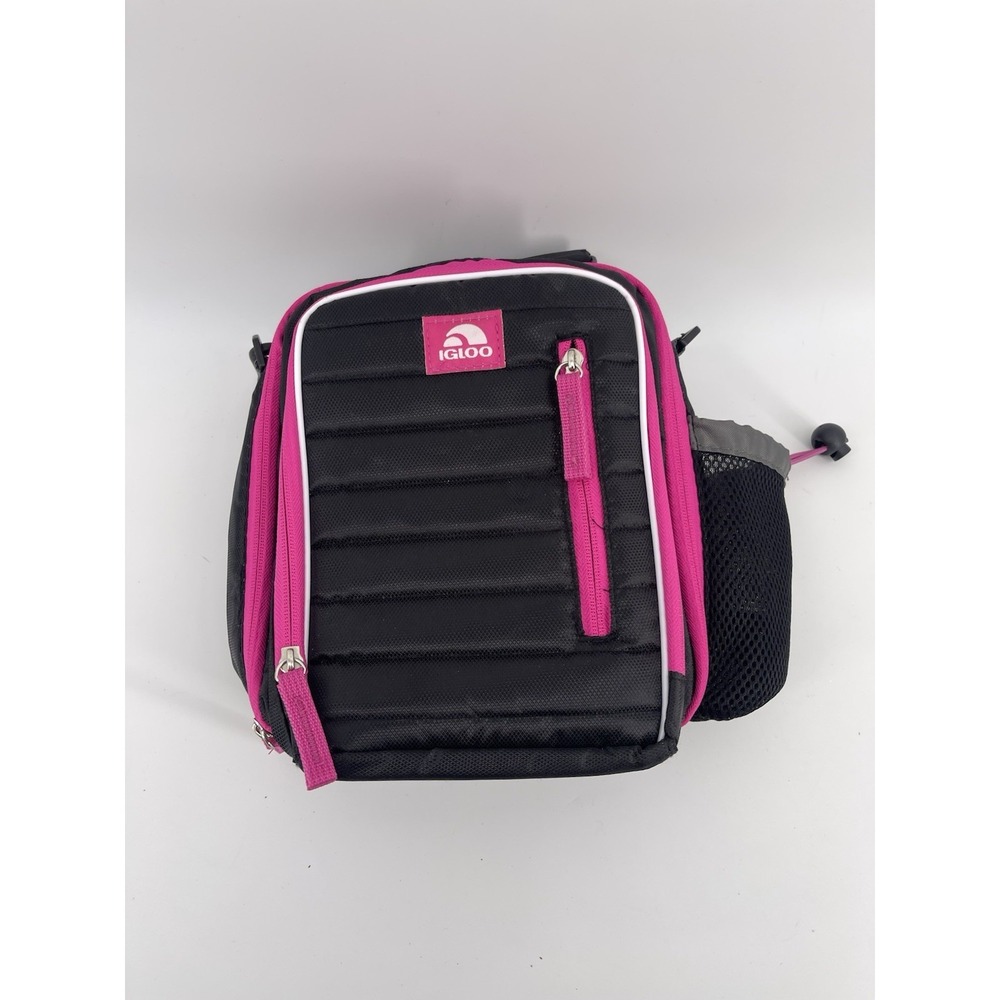 Igloo Soft Collapse Lunch Pack Cooler Black Pink